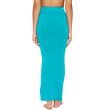 Zivame All Day Seamless Mermaid Saree Shapewear With Removable Drawcord For Women - Turq Blue1 Blue S