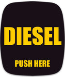 Diesel Push Here Sticker (Fuel Pumps Cetane Rating Truck Stops Gas Stations (2x2.5 Inches)