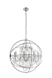 Living District Cordelia 8-Light Transitional Metal Pendant In Chrome