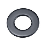 M4 (4.3mm ID x 8.8mm OD) Black Flat Washers (100 pcs), Carbon Steel Metal Washers for Screws and Bolts, Black Finish