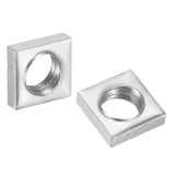 uxcell 25Pcs M4x6mmx2mm Square Nuts, Carbon Steel Zinc Plated Coarse Thread Square Nuts Fasteners for Home Repairs and Professio