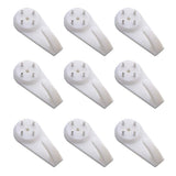 20PCS White Powerful Concrete Hard Wall Drywall Picture Hangers - Non-Trace Hanging Hooks Traceless Nail Plastic Wall Hooks for
