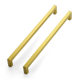 JOY DECOR 4 Pack Cabinet Handles, Gold Cabinet Pulls, 11-1/3 Inch Kitchen Closet Handles Square Drawer Pulls Stainless Steel Dra