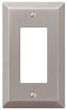 Amerelle Century Single Rocker Steel Wallplate in Brushed Nickel