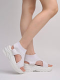 Shoetopia Women'S Platform Heel Sandal,White,8,B0DDJL7WTL