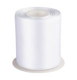 4 Inch Double Faced Satin Ribbon White Solid Polyester Craft Ribbon - 25 Yards Perfect for Gift Wrapping, Crafts, Wreath, Weddin