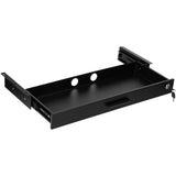 Menkxi 24'' x 9'' Under Desk Drawer Slide Out Storage Organizer, Lockable Metal Desk Drawer for Laptop and Office Accessories, L