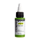 High Flow Acrylics by GOLDEN, Green Gold, 1 fl. oz. Bottle, Professional Acrylic Paint, Transparent