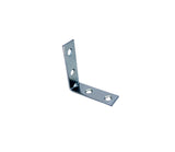 QCAA Angle Bracket Corner Brace Durable Thicker Steel Construction, Zinc Plated, 2x2x5/8 x1.8 mm, Made in Taiwan, 24 Pack
