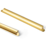 Goo-Ki Brushed Gold Cabinet Cup Pulls Bin Drawer Pull 12.6(320mm) c-c,6 Pack Bar Channing Cup Handles Zinc Alloy Kitchen Hardwar