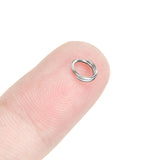 HOLAILS 100PCS Small Key Rings Stainless Steel Split Rings mini Metal Ring Functions on connectors for or Jewelry Making and Key