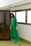 Anni Designer Women'S Rayon Blend Straight Solid Kurta With Palazzo (Papita Green_M_Green_Medium),Green,M,Rayon Blend,Classic,