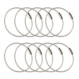 Msa Stainless Steel Wire Keychain Set Of 6 | 15Cm X 1.5Mm Cable Loop Key Rings With Screw Lock | Reusable Metal Key Chain For Ke