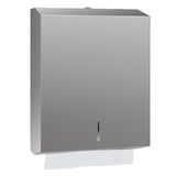 Stardrix Paper Towel Dispenser Wall Mount, Brushed Stainless Steel Commercial Paper Towel Holder with Lock, Large Capacity 400 C