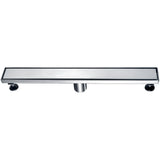 Dawn LVA240304 Volga River Series Linear Shower Drain, 24Inch , Silver
