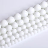 Natural White Porcelain Agates Stone Round Beads for Jewelry Making Spacer Loose Spacers Beads DIY Bracelets 12mm 32pcs 15 Stran