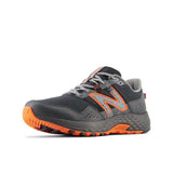 New Balance Men's 410 V8 Trail Running Shoe, Black/Cayenne/Shadow Grey, 7 M