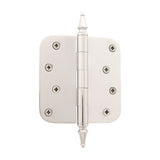 Grandeur Hardware 813028 4 Steeple Tip Residential Hinge with 5/8 Radius Corners in Polished Nickel, 4 x 4