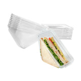 Restaurantware Tamper Tek 7.4 x 3.9 x 3.5 Inch Triangle Take Out Containers 100 Durable Sandwich To-Go Containers - Tamper-Evide