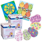 Ortopad Bamboo Girls Adhesive Eye Patches, 100Pack Includes 2 Boxes and 2 Posters, Regular Size, 4+ yrs