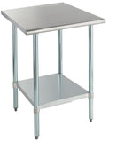 ROCKPOINT Stainless Steel Table for Prep & Work 30x30 Inches, NSF Metal Commercial Kitchen Heavy Duty Table with Adjustable Unde