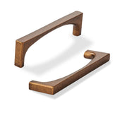 khtumeware 2 Pack Solid Handles 5-Inch(128mm) Antique Brass Cabinet Pulls,Vintage Brass for Kitchen Cabinets, Cupboards, Drawers