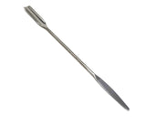 A2ZDE009 Stainless Steel Double Ended Micro Lab Spatula Sampler, Semi Circle Scoop Spoon & Tapered Arrow End, 9 Length