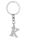 Caristo English Alphabet Letter K (Kc3) Silver Metal Name Keychain For Car Bike Men Women Kids
