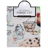 Fat Quarter 100% Cotton for Sewing Crafts - 18 x 21 Inches (Dairy Farm)