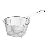CAC Foodservice Round Fry Basket FBR8011 Nickel Plated 0.125 inch Mesh 11.5 inch Diameter