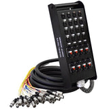 Seismic Audio - SAXQ-16x8x25 - 16 Channel 25' XLR Snake Cable with XLR and 1/4 Returns on the Box