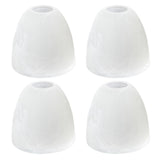 KLOSM 4 Pack Alabaster Glass Lamp Shade Replacement with 1.7 Fitter Opening for Ceiling Fan Light Kit Wall Sconce Pendant Light