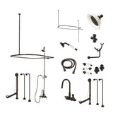 Kingston Brass CCK2145HCPL Vintage Clawfoot Tub Faucet Package, Oil Rubbed Bronze, 61.25 x 36.38 x 30.5