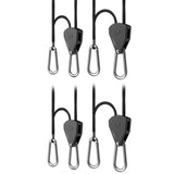 AC Infinity, Adjustable 1/8 Rope Hanger, HeavyDuty Stainless Steel Gears Ratchets, 150 lbs Weight Capacity, 2 Pairs