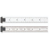 Starrett Spring Tempered Steel Rule with Satin Chrome Finish, Quick Reading, and Inch Graduation - 6 Length, 4R Graduation Type,