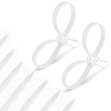 Boao 20 Pcs 10 x 0.5 Inch Zip Ties Double Sided Cable Ties Disposable Heavy Duty Zip Wraps Flex Nylon Restraints(White)