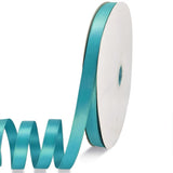 YEQIN Double Face Lake Blue Satin Ribbon Satin 1/2 inch x Continuous 50 Metres Polyester Ribbon for Gift Wrapping Weddings Party