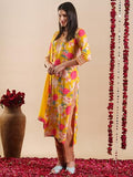 Anni Designer Women'S Rayon Blend Straight Printed Kurta With Pant & Dupatta (Ganita Mustard-Vks01_Xl_Mustard_X-Large),Mustard,XL,Rayon Blend,Regular,