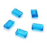 100pcs Adabele Austrian 14mm Faceted Rectangle Crystal Beads Capri Blue Compatible with Swarovski Crystals Preciosa 5055