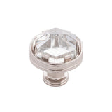 Belwith-Keeler B076304GL-14 Chrysalis Collection Knob, 1-3/16 Inch Diameter, Polished Nickel with Glass
