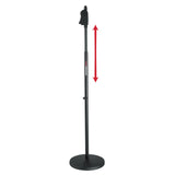 Gator Frameworks Microphone Stand with 10 Weighted Base and Deluxe Soft Grip Squeeze Height Adjustment, (GFW-MIC-1001)
