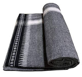 Prakasam Cotton Mens Colour Thalapathi Border Single Dhoti/Size1.28X2.00 Mtrs/Combo Pack Of 2 Dhoties Ash-Kakki 1.28X2.00 Mtrs