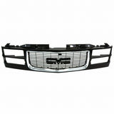 For GMC C1500/C2500 1999 Grille | Black | w/Composite Type Headlight | w/Chrome Opening | GM1200392 | 12388709