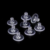 Rubber Earring Backs,100PCS Soft Clear Earring Backs Replacements for Droopy Ears/Studs/Heavy Earring,Hypoallergenic