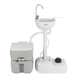 VINGLI Upgraded Portable Sink and Toilet Combo| Self-contained 5 Gal Hand Washing Station & 5.3 Gal Flushing Toilet, Perfect for