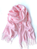 Kosweem 3D Plain Fashionable Winter Wear Thin Scarf/Stole/Shawl For Baby Girls Womens(Baby Pink)