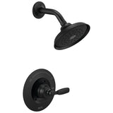 Delta Faucet Woodhurst 14 Series SingleFunction Shower Faucet Set, Full Body Spray Shower Head, Shower Handle, Black Shower Fau