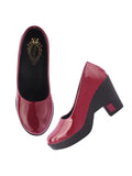 Shoetopia Solid Cherry Pumps For Girls-Eu38,Bronze,5,B0D5HCLDV1