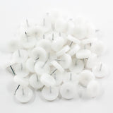 Suiwotin 50pcs 18mm Nail On Chair Sliders, Round Plastic Furniture Feet Glides, Easy Moving Heavy Furniture Sliders, Anti-Scratc