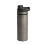 GRAYL UltraPress Titanium 16.9 oz Water Purifier & Filter Bottle for Hiking, Backpacking, Survival, Bushcraft, Travel (Covert Bl
